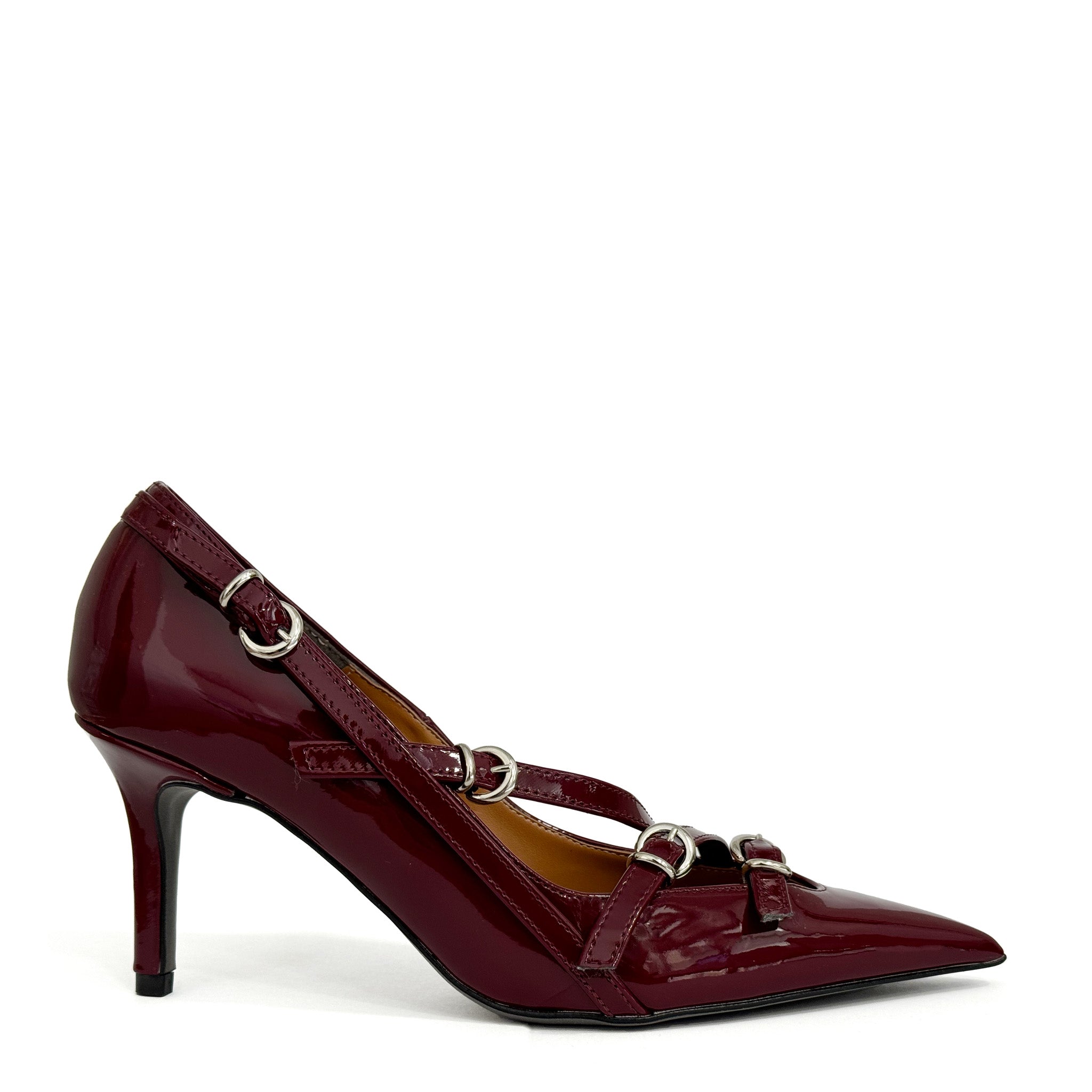 DIVINE FOLLIE 1622 Bordeaux Patent Pumps price online