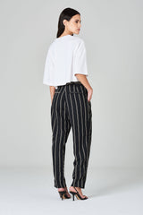 Pantalone lungo WHITE SAND RITA 24SD09353 999 - Black/White