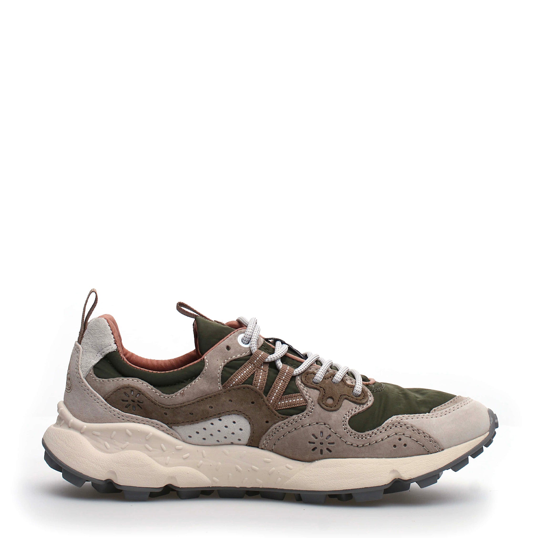 FLOWER MOUNTAIN Yamano – Sneaker Donna Pelle E Tessuto, Ispirazione Trekking, Suola Gomma Leggera