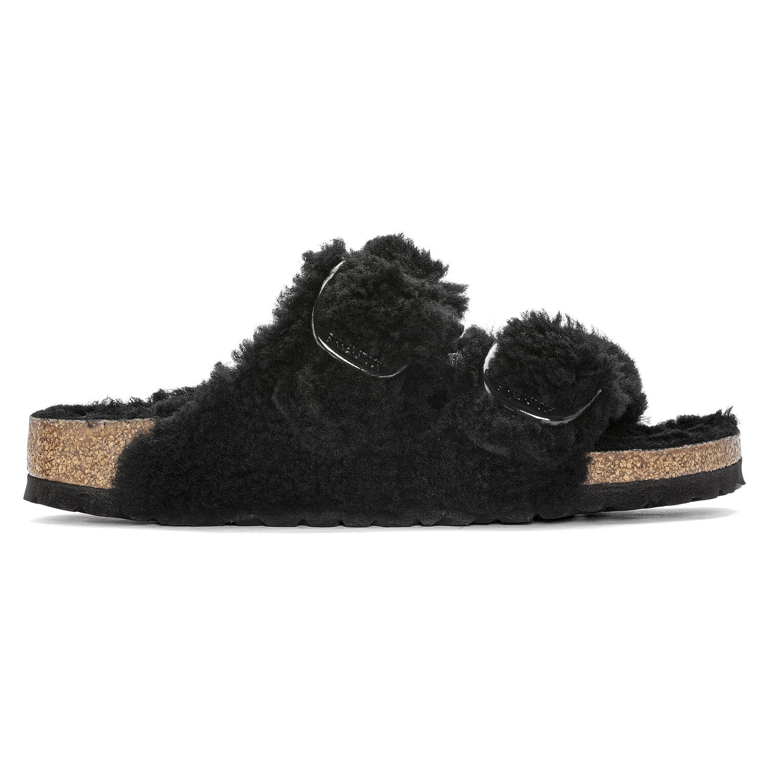 Ciabatta BIRKENSTOCK Arizona Big Buckle Shearling Teddy 1023105 Black - Sergio Fabbri