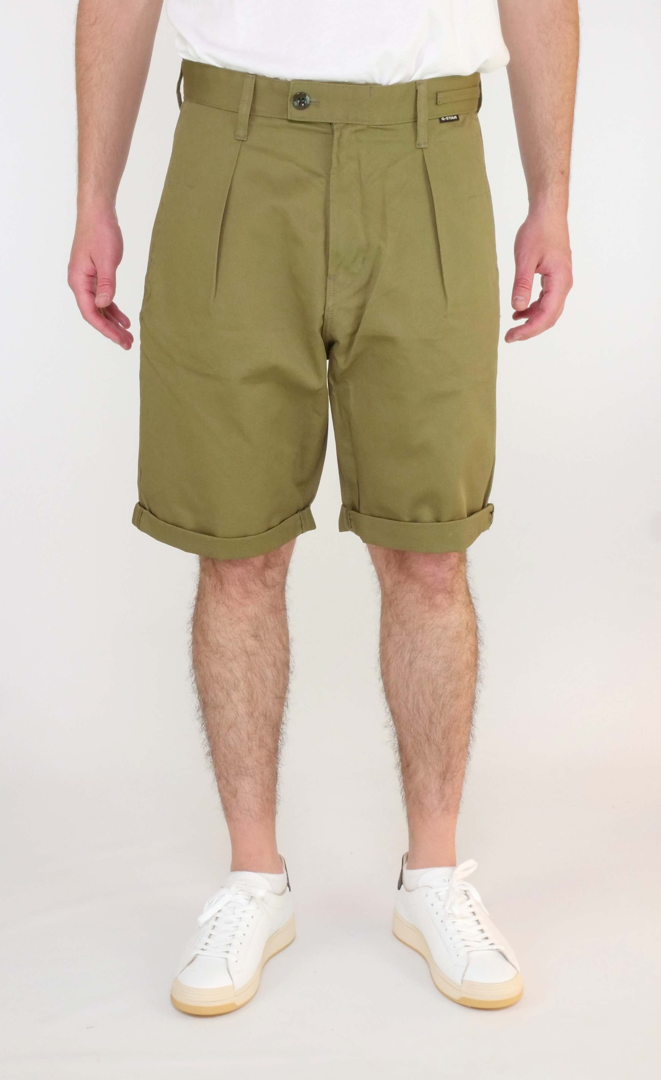 Bermuda G-STAR Worker Chino Short D21458-C962 Smoke Olive - Sergio Fabbri