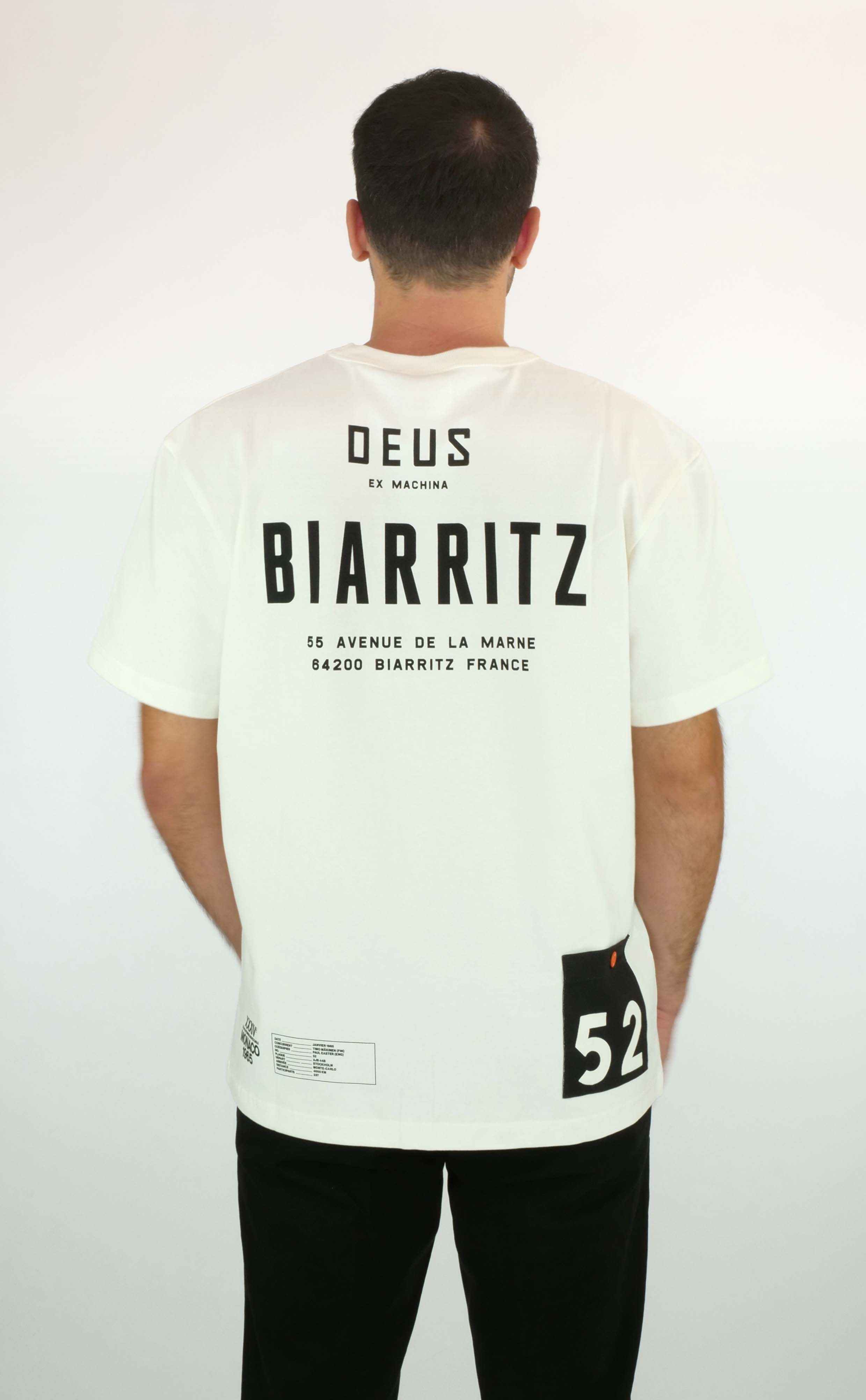T-shirt DEUS EX MACHINA DMF231122A Biarritz Address - Vintage White - Sergio Fabbri