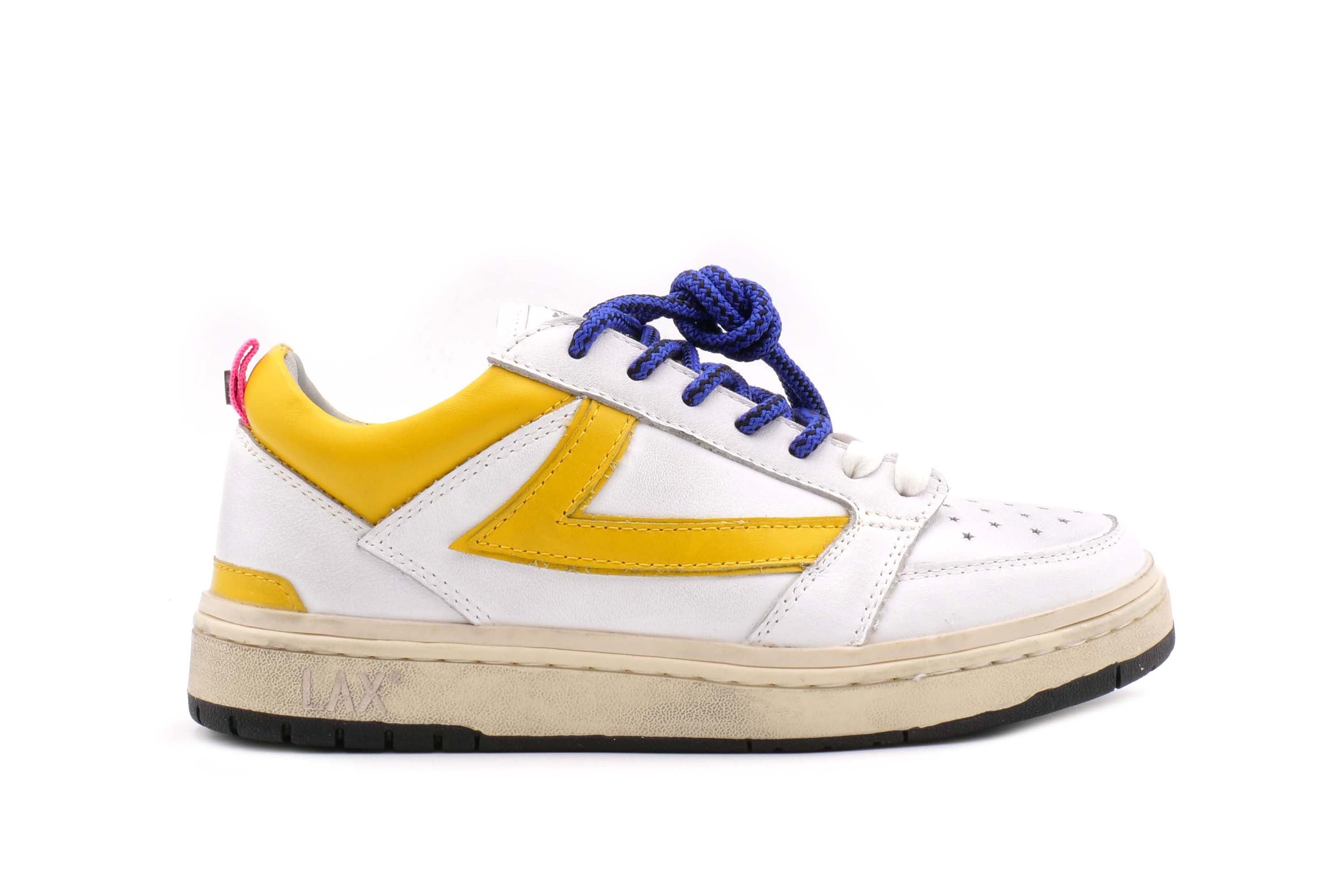 Sneaker HTC Starlight Vintage Low Woman - White/Yellow - Sergio Fabbri