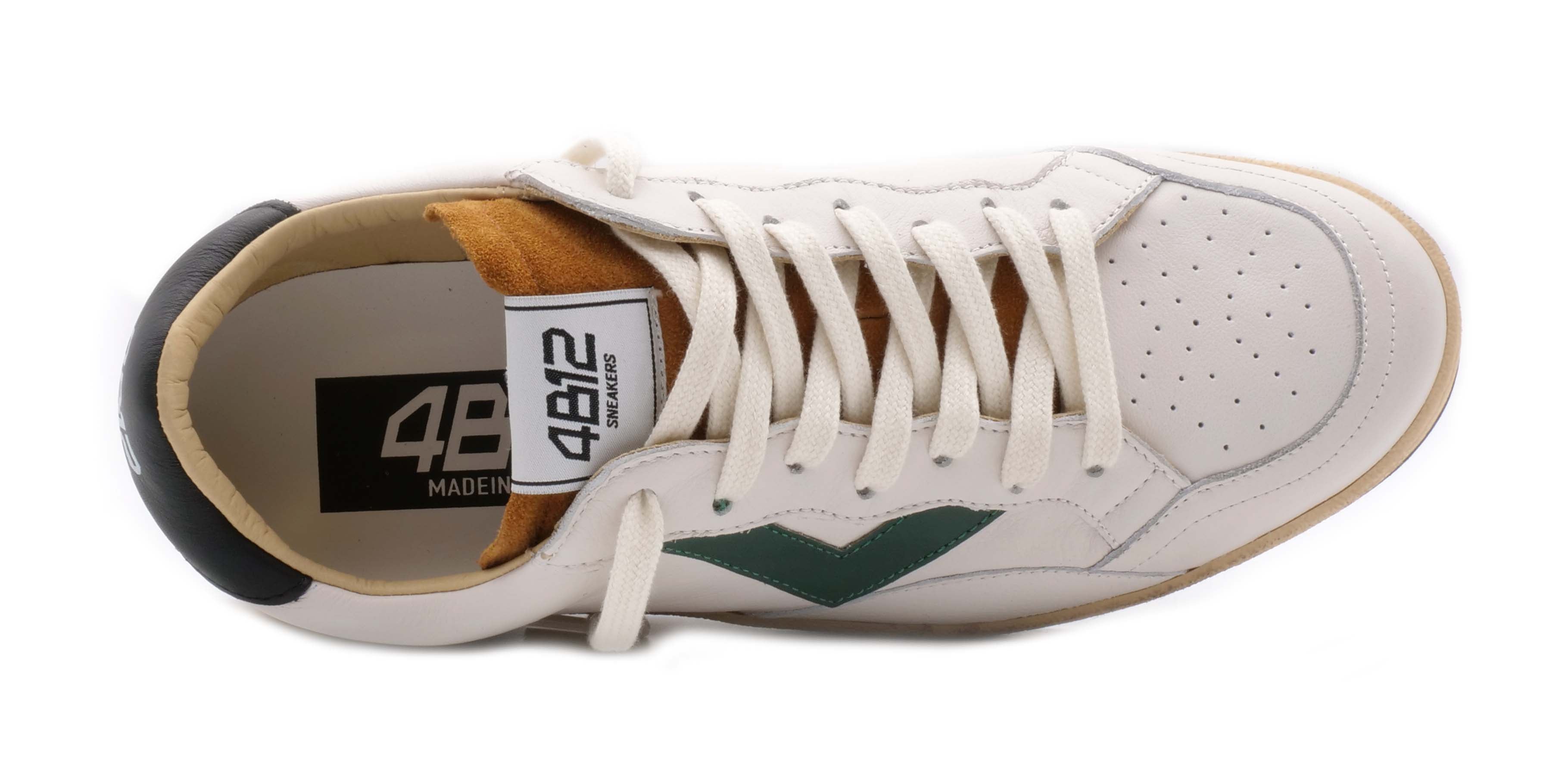 Sneaker 4B12 PLAY NEW U48 - Bianco/Nero/Verde - Sergio Fabbri