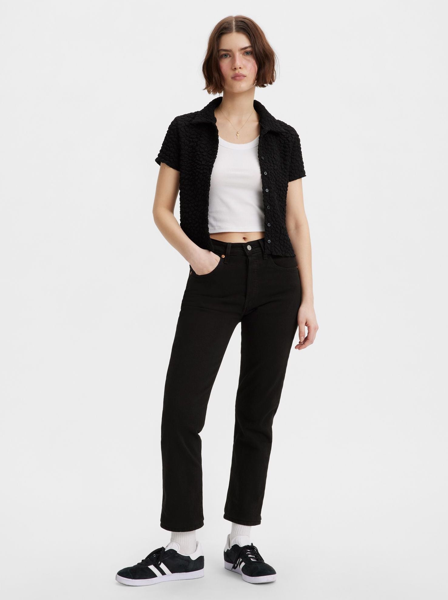 Jeans LEVI'S 501 Crop Black Sprout 36200-0085 - Sergio Fabbri