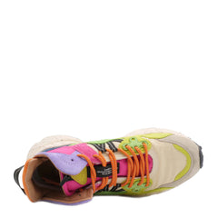 Sneaker FLOWER MOUNTAIN Yamano 3 Mid Woman - Beige/Lime - Sergio Fabbri
