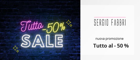 Saldi: nuova promo, tutto al 50%