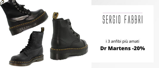 Anfibi Anfibi Dr Martens: i 3 modelli più venduti in promo al 20%