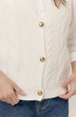Cardigan smanicato ARTLOVE AURIA - Beige