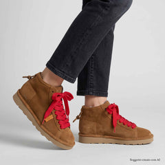 Polacchino P003 PANCHIC Suede Faux Fur  - Cognac