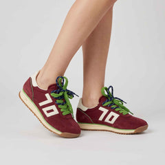 Sneaker BACK 70 JOGGER NS004 - Spongy Nylon Wine/Butter