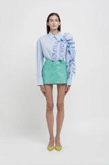 Camicia con ruches WEILI ZHENG S26SL16 - Light Blue