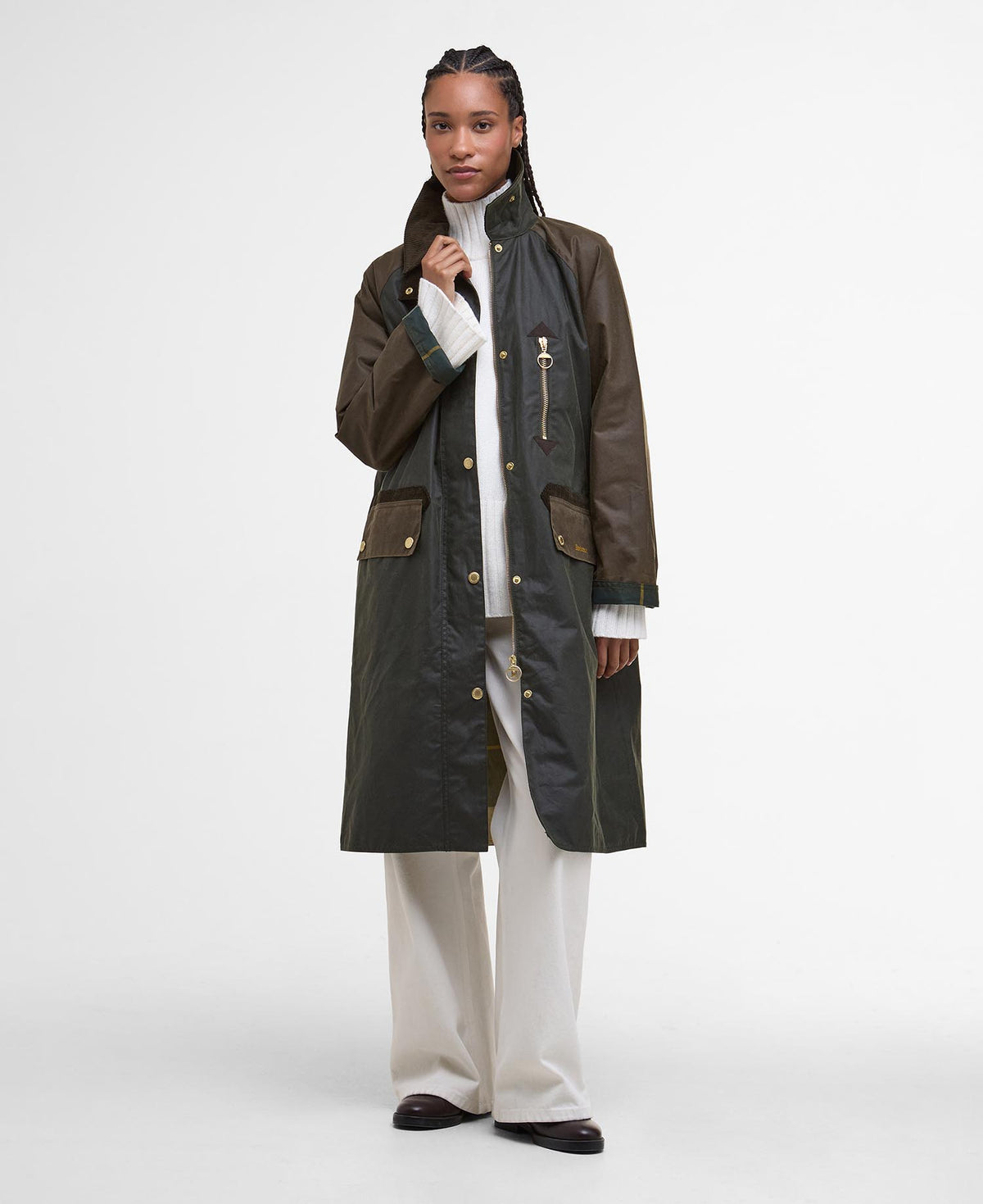 Giaccone cerato Evette BARBOUR LWX1485 OL52 - Fern/Tartan