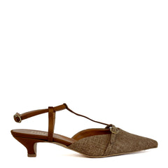 Décolleté OVYE' IRB39 Lino - Marrone