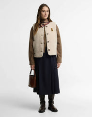 Gilet in pile BARBOUR LGI0228 CR11 - Ecru