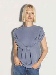 Pullover girocollo AKEP cashmere 15110 - Dusty Sky