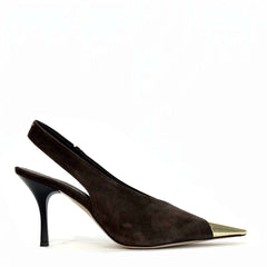 Décolleté DIVINE FOLLIE POL04 - Camoscio Testa di moro