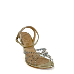 Sandalo con tacco OVYE' LF934041 - Platino