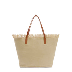 City Bag Fringe SAINT BARTH 01741L - Canvas Beige