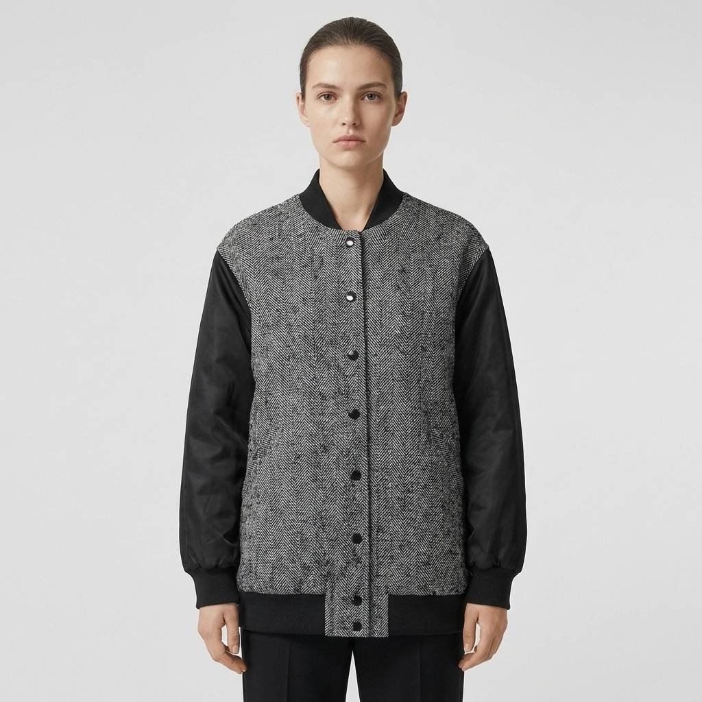 Bomber lungo in panno GAELLE PARIS GAABW06581 - Nero