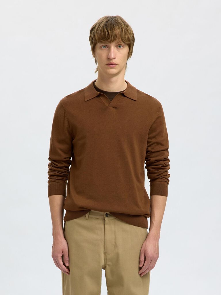 Camicia polo in maglia SELECTED 16098327 - Soft Silt