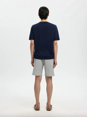 T-shirt in maglia SELECTED 16099828 - Navy