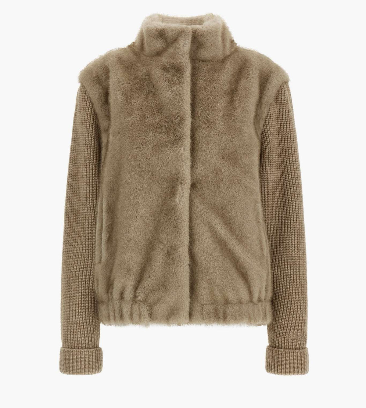 Bomber in pelliccia SAINT BARTH MAEL FUR - Khaki 00232I