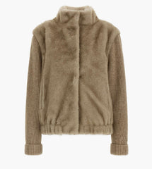 Bomber in pelliccia SAINT BARTH MAEL FUR - Khaki 00232I