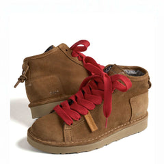 Polacchino P003 PANCHIC Suede Faux Fur  - Cognac
