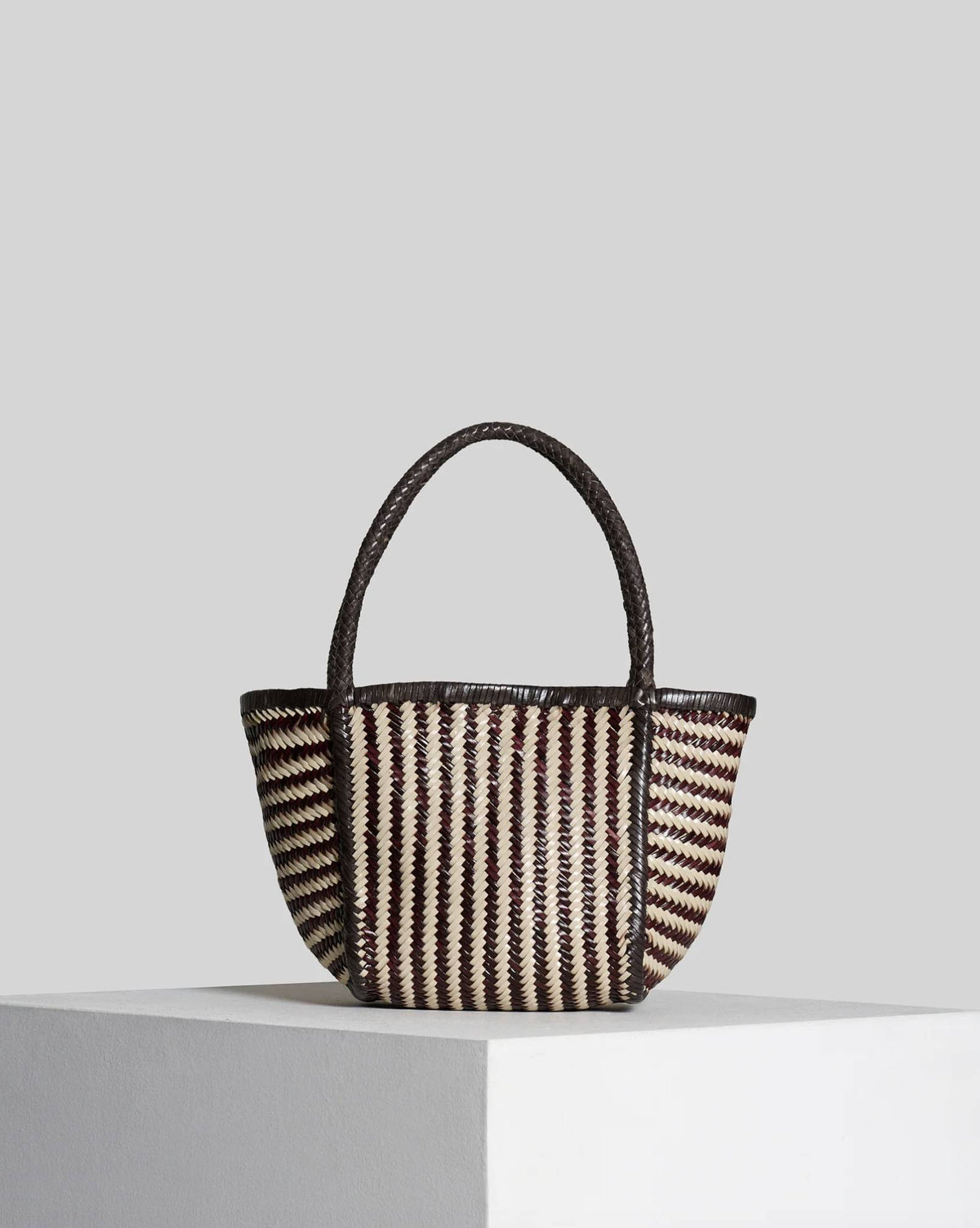 Borsa VIPERA RUBY STRIPES - Ivory/Fog/Barolo