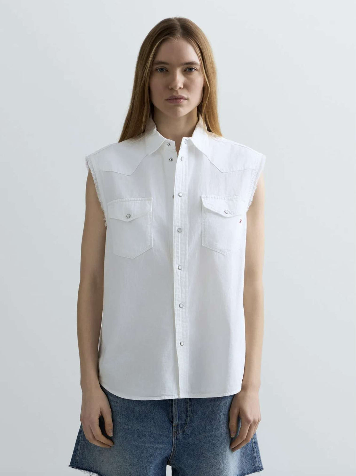 Camicia smanicata REPLAY W2437.000.84004ET. 011 - Bianco