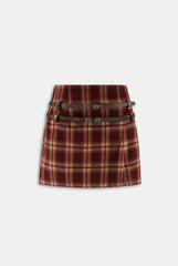 Minigonna check WEILI ZHENG PG02 - Wine