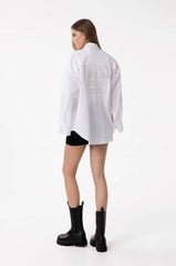 Camicia over in popeline GAELLE PARIS GAABW09856 - Bianco