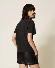 T-shirt con stampa TWINSET ACTITUDE 2180 - Nero