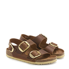 Birkenstock slipper 1024067 Milano Big Buckle Cognac