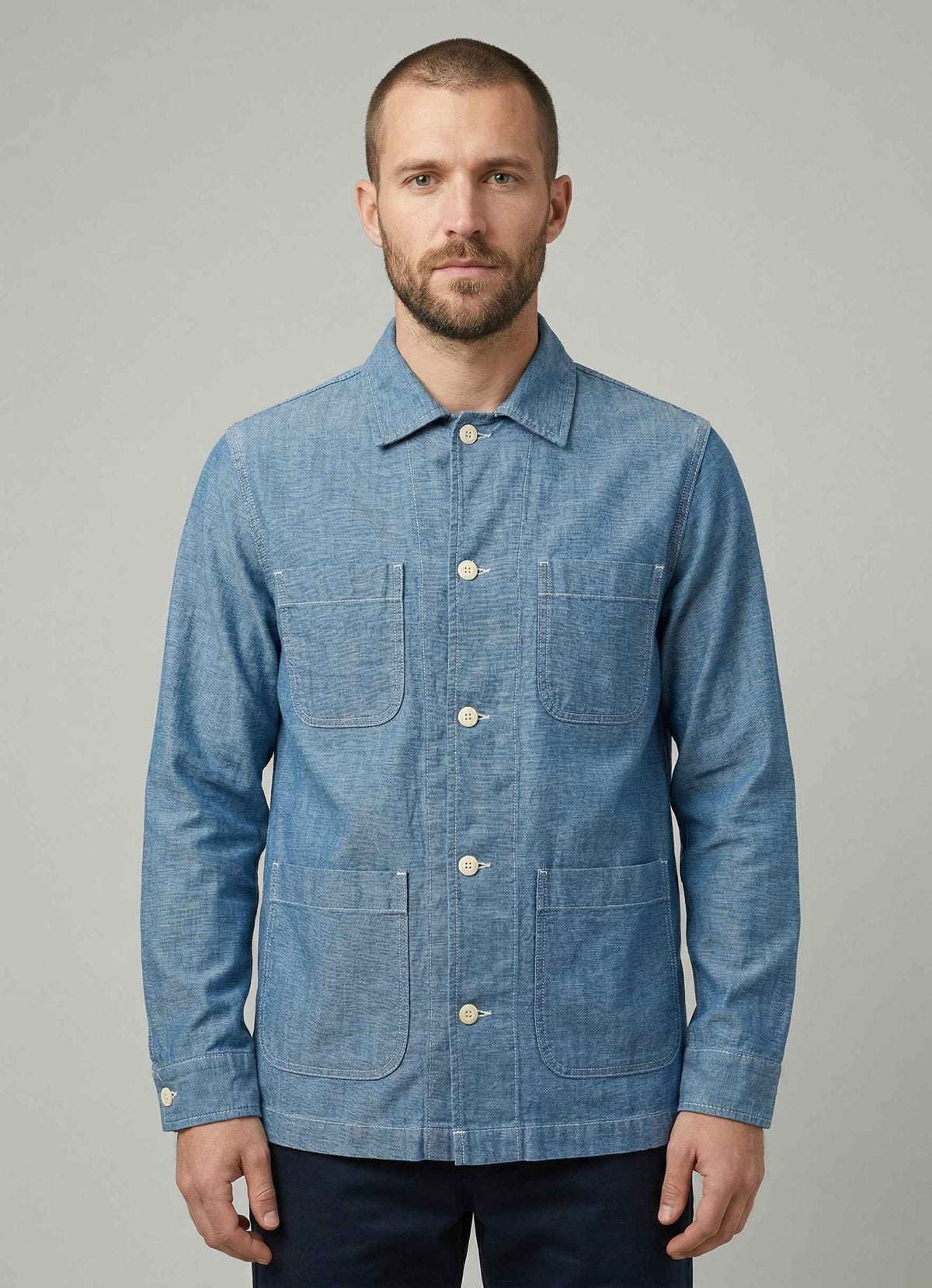Giacca CHESAPEAKE'S Work Jacket Chambray - Bleach