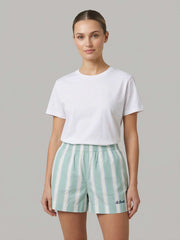 Short SAINT BARTH MEAVE - Cotton Stripes 00521L Bianco/Verde