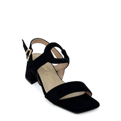 Sandalo con tacco FRANCESCO MILANO J30-01C - Nero