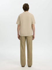 Polo Linen Blend SELECTED 16101575 - Oatmeal