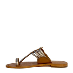Sandalo basso LE CHICCHE LC6823 - Leather Gold/Tan