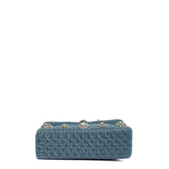 Borsa KURT GEIGER VELVET MINI KENSINGTON - Mid Blue