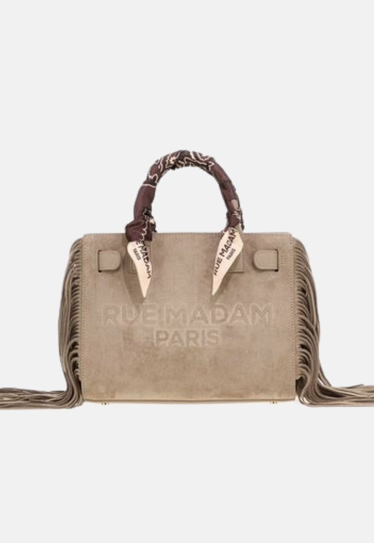 Borsa RUE MADAM CANYON MINI TOTE FRINGES - Suede Grey
