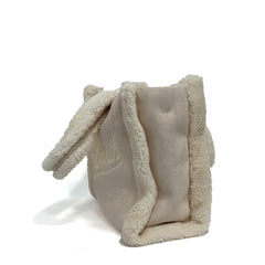 Borsa a mano SAINT BARTH COLETTE SHEARLING - Panna 00208I