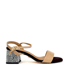 Sandalo con tacco GOLD&GOLD GD431 - Camel