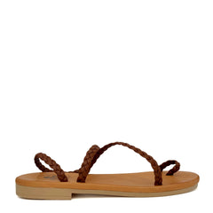 Sandalo basso ARTIGIANATO TOSCANO PAOLA - Treccia Cuoio