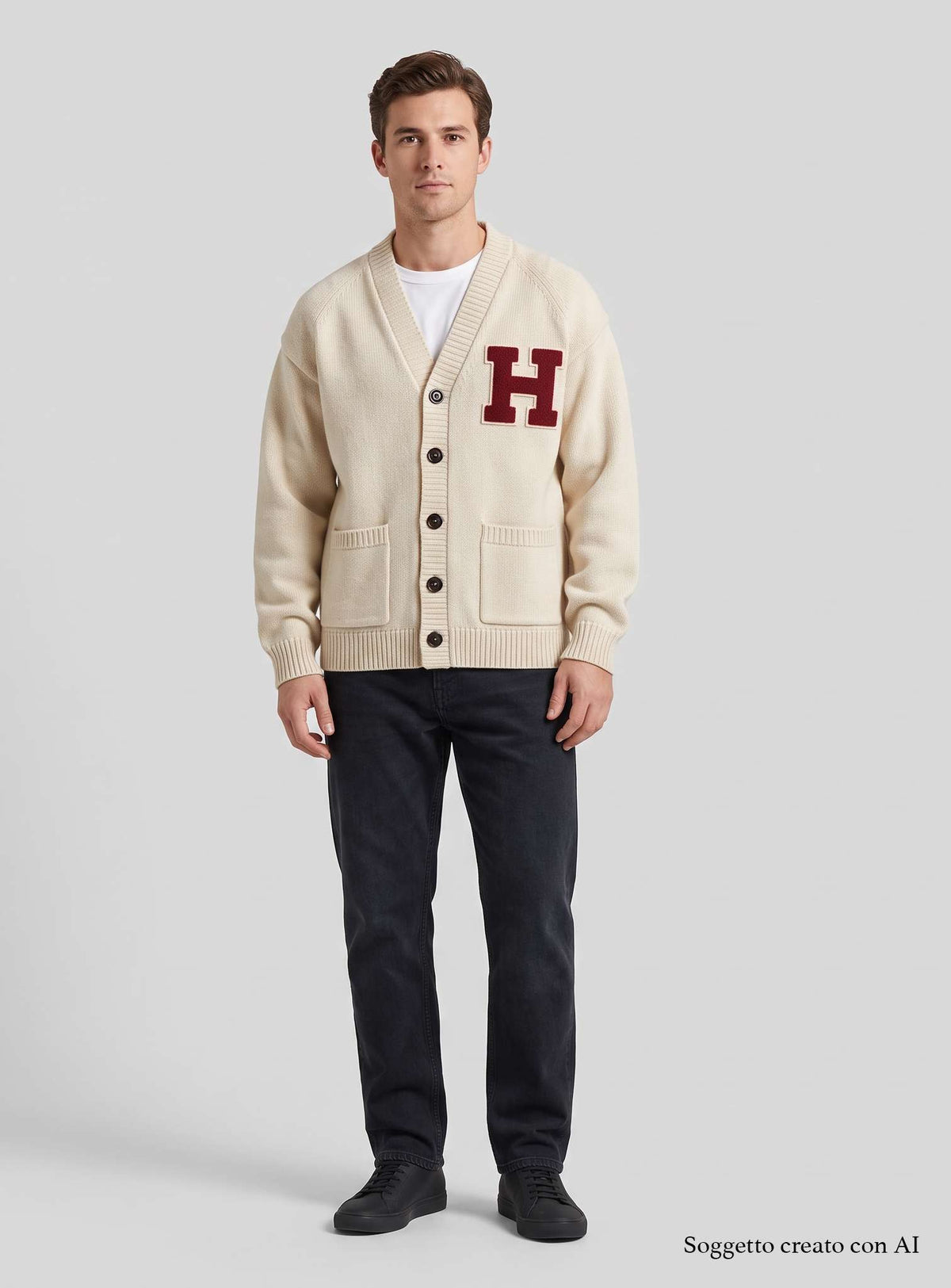 Cardigan lana CHESAPEAKE'S Harvard - Cream