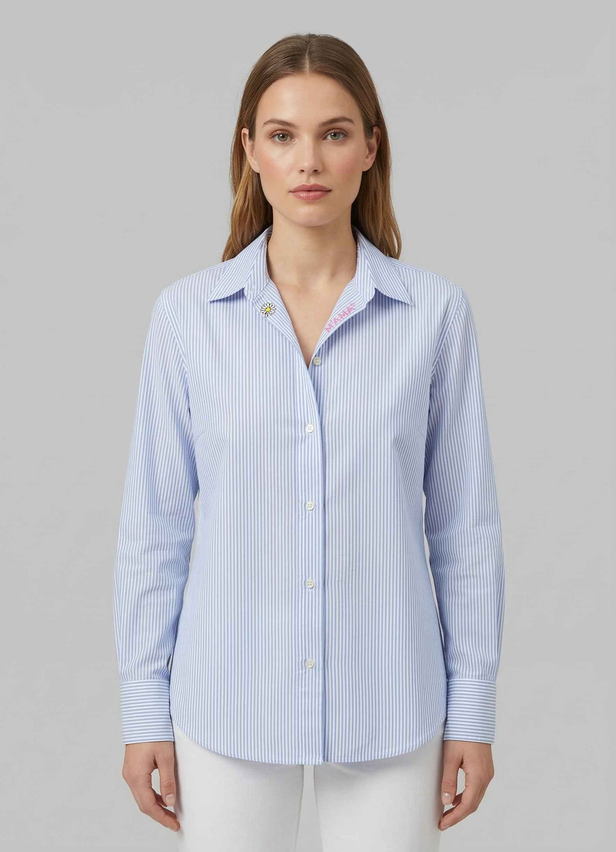 Camicia SAINT BARTH CRISTAL - Stripes 00702L Bianco/Azzurro