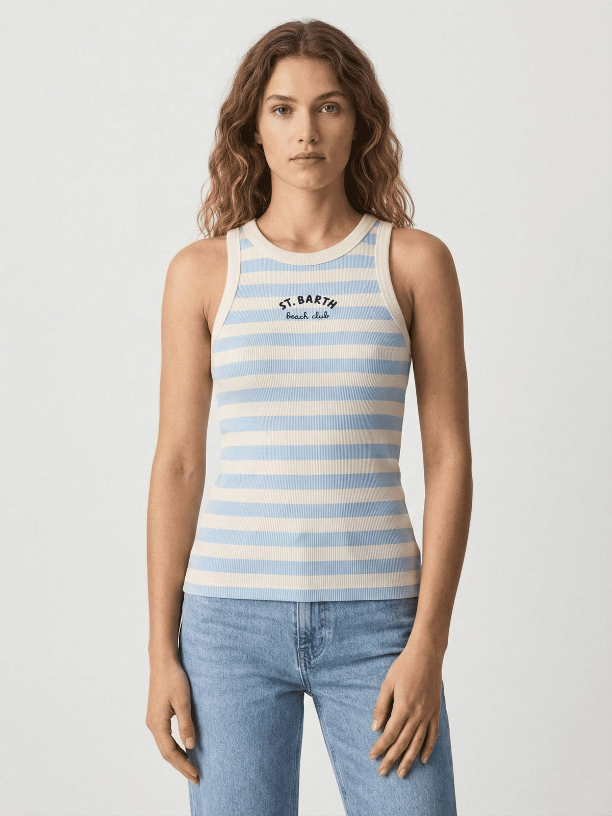 Canotta SAINT BARTH Ada 08756L - Panna/Azzurro