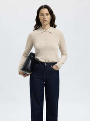 Maglioncino polo SELECTED 16098146 - Oatmeal