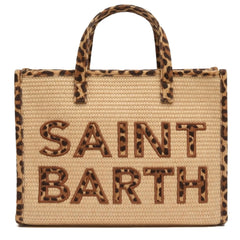 Borsa a spalla SAINT BARTH VIVIAN STRAW 00369L - Leopard